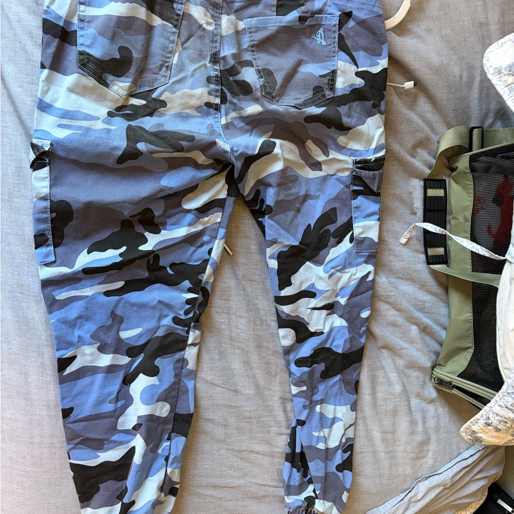 VIP Blue Camouflage Cargo Pants